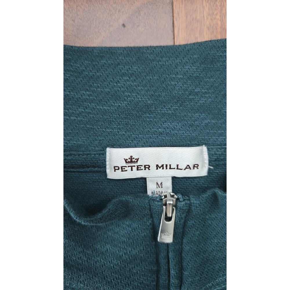 Peter Millar Quarter Zip 1/4 Zip Sz M Green - Picture 3 of 5